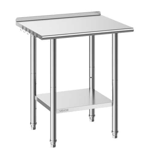 de2FCFBXGGZTLCWJ5PLBS001V02Fgoods_img-v22Fstainless-steel-worktable-m100-1.2.jpg Nerūdijančio plieno darbastalis 76 x 61 cm su nugarine apsauga - Image 1