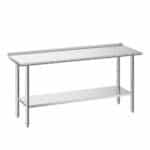 Nerūdijančio plieno darbastalis 1829 x 610 x 894 mm su nugarine apsauga