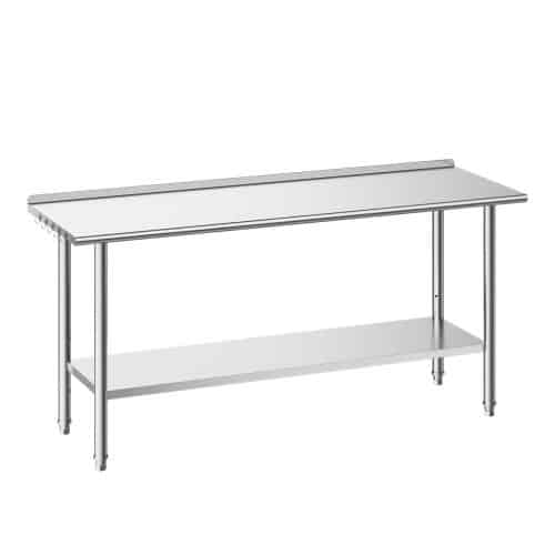 de2FCFBXGGZTLCWJICUHO001V02Fgoods_img-v12Fstainless-steel-worktable-m100-1.2.jpg Nerūdijančio plieno darbastalis 1829 x 610 x 894 mm su nugarine apsauga - Image 1