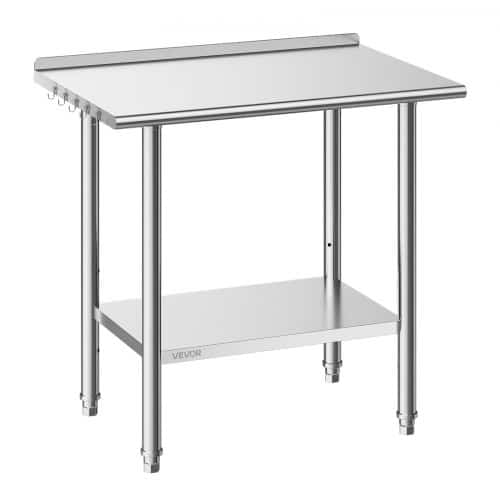 de2FCFBXGGZTLCWJP0SQT001V02Fgoods_img-v12Fstainless-steel-worktable-m100-1.2.jpg Nerūdijančio plieno darbastalis 91,5 x 61 cm su nugarine apsauga - Image 1
