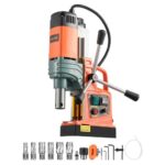 Galingas magnetinis gręžtuvas 8880E 1450W su 6 karūninių grąžtų rinkiniu, iki 50 mm, 13000 N