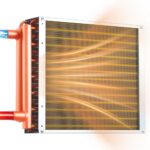 Vandens ir oro šilumokaitis 356 x 356 mm, vamzdinis HVAC gyvatukas 65k BTU