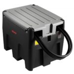 Nešiojamas dyzelino bakas, 220 l talpa ir 48 l/min srautas, benzino bakas su 12 V perkėlimo siurbliu ir 4 m gumine žarna