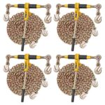 Reketinio grandinės įtempiklio komplektas 5/16"–3/8", 4 vnt., su 3,9 m G80 grandinėmis