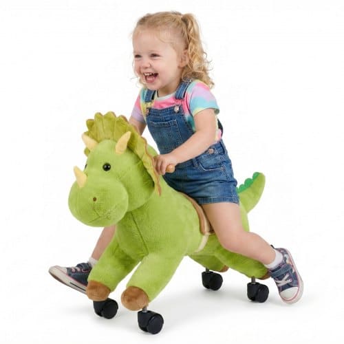 de2FETQCMAMKWTLBZAHUK001V92Fgoods_img-v12Friding-pony-m100-1.2.jpg Vaikiškas jodinėjamas dinozauras 40 kg su garsais ir lanksčiais ratais - Image 1