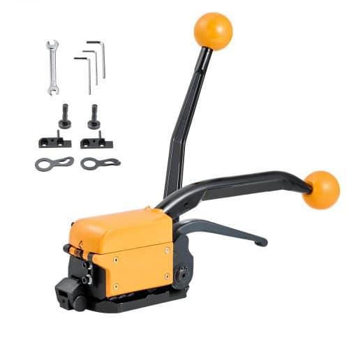 de2FGDSDKZGJ1JTBB8XI3001V02Fgoods_img-v22Fbanding-strapping-kit-m100-1.2.jpg Rankinis plieninių juostų suveržimo įrankis, be sagčių, 13–16 mm - Image 1