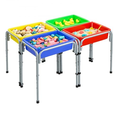 de2FGGZKDJGDJSK4HZNVX001V02Fgoods_img-v12Fsensory-table-m100-1.2.jpg Vaikiškas sensorinis staliukas smėliui ir vandeniui su 4 talpyklomis, reguliuojamo aukščio žaidimų stalas - Image 1