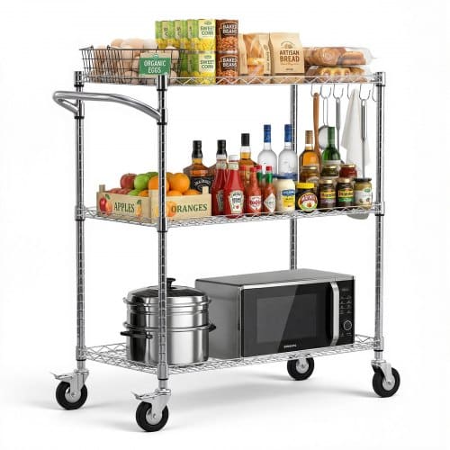 de2FGSCFTCDN3CGSC65UN001V02Fgoods_img-v22Fkitchen-cart-m100-1.2.jpg Virtuvinis ūkio vežimėlis / stelažas ant ratukų (3 pakopų, 89x45x104 cm) - Image 1