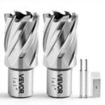 Karūninių grąžtų rinkinys magnetiniams gręžtuvams 4 vnt., 25,4 mm, M2AL plienas