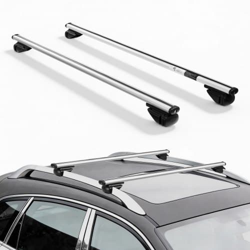 de2FHGJTYKGCCDKG0KA0T001V02Fgoods_img-v22Fcross-bar-racks-m100-1.2.jpg Stogo skersiniai automobilio stogui 75 kg, pakeltiems bėgiams (210–1210 mm) - Image 1
