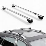 Stogo skersiniai automobilio stogui 75 kg, universali aliumininė sistema 1200 x 87 x 96 mm