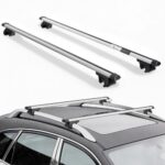 Stogo skersiniai automobilio stogui 100 kg, universalūs aliumininiai bėgiai 1280 x 87 x 92 mm