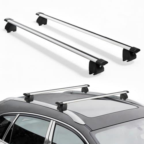 de2FHGJTYKTHCDKTP7IHQ001V02Fgoods_img-v12Fcross-bar-racks-m100-1.2.jpg Stogo skersiniai automobilio stogui 75 kg, integruotiems bėgiams - Image 1