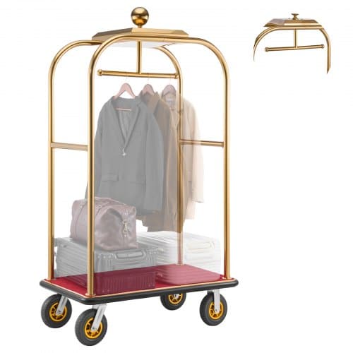 de2FJDXLTCJS8INCR8EUR001V02Fgoods_img-v12Fluggage-cart-m100-1.2.jpg Nerūdijančio plieno viešbučio bagažo vežimėlis, 544,31 kg - Image 1