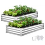 Cinkuotos pakeltos lysvės 180 x 90 x 30 cm, 2 vnt. daržovėms ir gėlėms