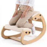Nugaros skausmą mažinanti ergonominė klūpima kėdė su mediniu rėmu 82 x 54 x 55,5 cm