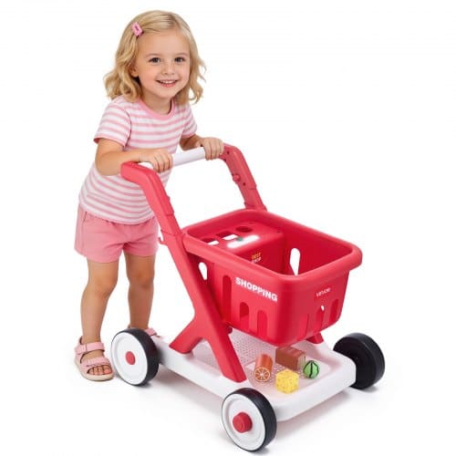 de2FJZWZHDSTSGWCGSTOA001V92Fgoods_img-v12Fshopping-cart-m100-1.2.jpg Vaikiškas pirkinių vežimėlis su maisto produktais, šviesos ir garso efektais - Image 1