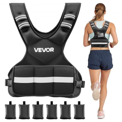 de2FKDJZLKBXFMD1CFAPS001V02Fgoods_img-v22Fweight-vests-m100-1.2.jpg Reguliuojama svorio liemenė 4,7 kg su nuimamais maišeliais treniruotėms ir bėgimui - Image 1