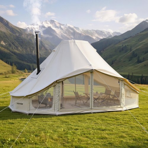 de2FKJZPQMS89FT6IO26U001V02Fgoods_img-v12Fbell-tent-m100-1.2.jpg Ketursezonė kempingo jurtos tipo palapinė 6 x 4 m, su krosnelės anga 10-12 asmenų - Image 1