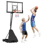 Nešiojamas krepšinio stovas 3,05 m su 127 cm PC lenta ir ratais