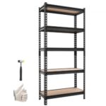 5 pakopų metalinis sandėliavimo stelažas su reguliuojamomis lentynomis, 907 kg talpos 720 mm  x 309 mm  1520 mm