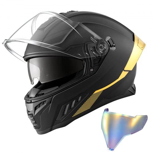 de2FQKLMDSSCZYB017V6S001V02Fgoods_img-v12Fmotorcycle-helmet-m100-1.2.jpg Pilno veido motociklininko šalmas L dydžio su dvigubu skydeliu - Image 1
