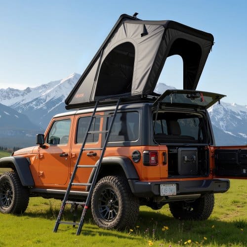 de2FSBXTCKL000000W6H2001V92Fgoods_img-v12Frooftop-tent-m100-1.2.jpg Alumininė stogo palapinė 2-3 asmenims, kieto korpuso su LED apšvietimu 253,5 x 132 x 152 cm - Image 1