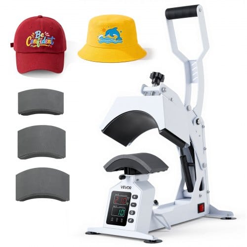 de2FSDKMJBS854YCBQVIG001V22Fgoods_img-v22Fhat-heat-press-m100-1.2.jpg Kepurėms ir beisbolkėms skirtas termo presas su 4 keičiamomis plokštėmis, baltas - Image 1