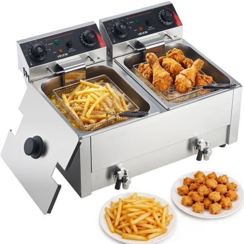 de2FSGDZGSJK0000OBI47001V22Fgoods_img-v12Felectric-deep-fryer-m100-1.2.jpg Dviguba komercinė elektrinė gruzdintuvė 14 l, 5000W,įranga restoranams - Image 1