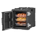 Termoizoliacinis maisto konteineris 75 l su ratukais, juodas
