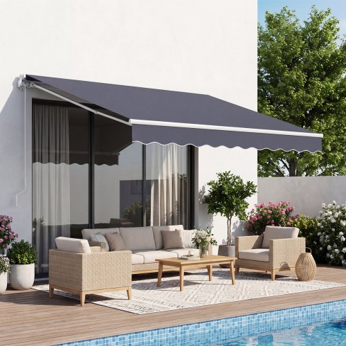 de2FSSSZYPSDQBS8KQMTE001V02Fgoods_img-v12Fpatio-awning-retractable-m100-1.2.jpg Rankinė ištraukiama terasos markizė 250 x 200 cm nuo saulės ir lietaus, pilka - Image 1