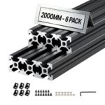 Šviesolaidinis aliuminio profilis 2020 T-Slot 2000 mm, 6 vnt. rinkinys