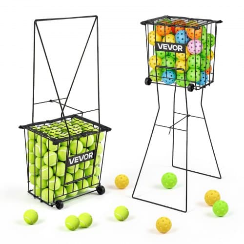 de2FWQSNLJTGTG75Z8RED001V02Fgoods_img-v22Ftennis-ball-cart-m100-1.2.jpg Teniso kamuoliukų krepšys-vežimėlis 75 kamuoliukams su ratukais - Image 1