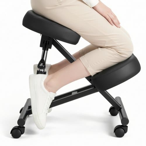 de2FXXGYHSDLZWKBSXGBQ001V02Fgoods_img-v12Fergonomic-kneeling-chair-m100-1.2.jpg Ergonominė klaupto tipo kėdė be atlošo su ratukais, reguliuojamo aukščio, juoda 40 x 29,5 cm - Image 1