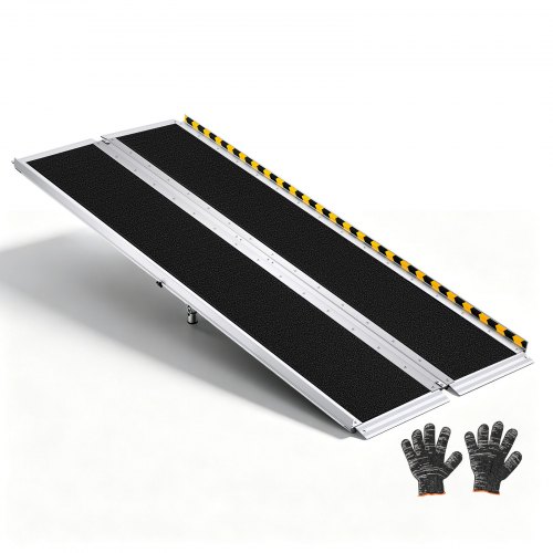 de2FZDKMJPD72YC1PBVXV001V02Fgoods_img-v22Fwheelchair-ramp-m100-1.2.jpg Neįgaliųjų vėžimėlių rampa 1830 mm, sulankstoma aliumininė su kojelėmis ir neslystančiu paviršiumi - Image 1